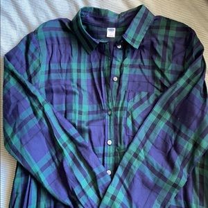 Old Navy Plaid Shirtdress